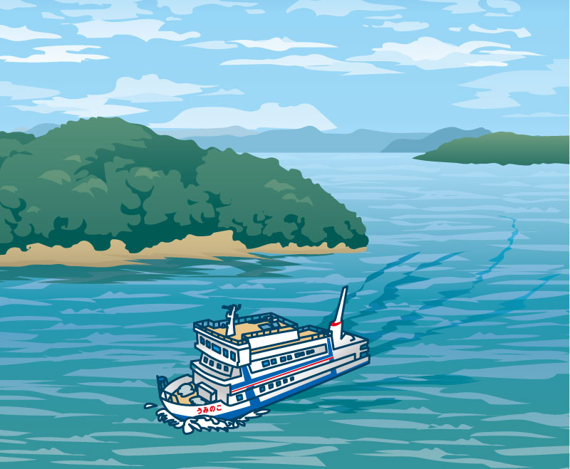 学習船うみのこ：島を周遊２