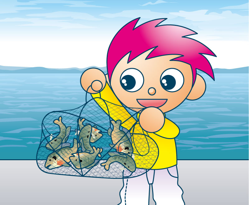 びわ湖学習：魚の採捕体験もんどり