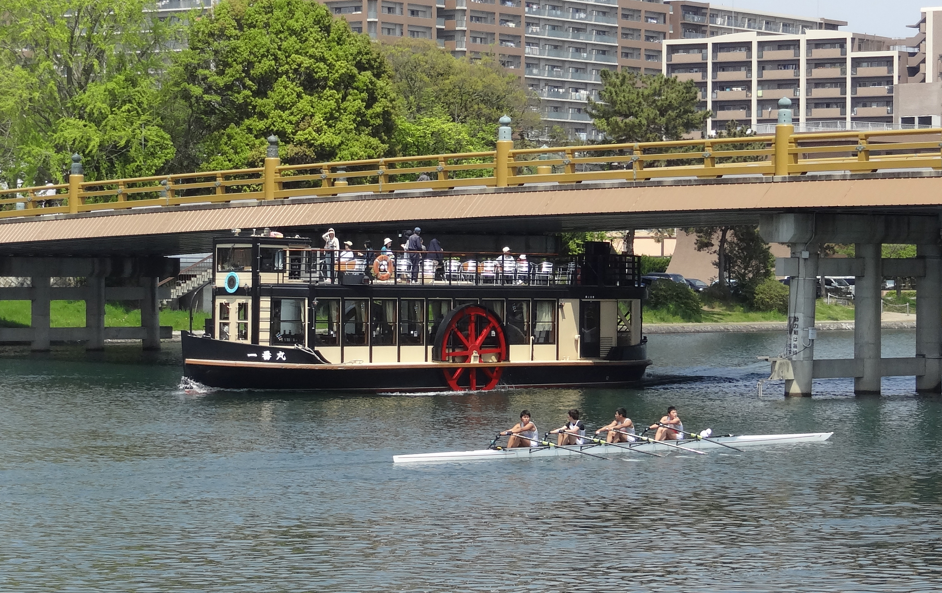 「夕照」瀬田石山の清流（琵琶湖八景）