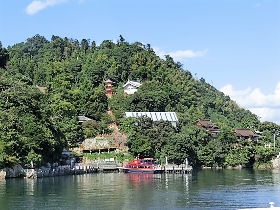 「深緑」竹生島の沈影（琵琶湖八景）