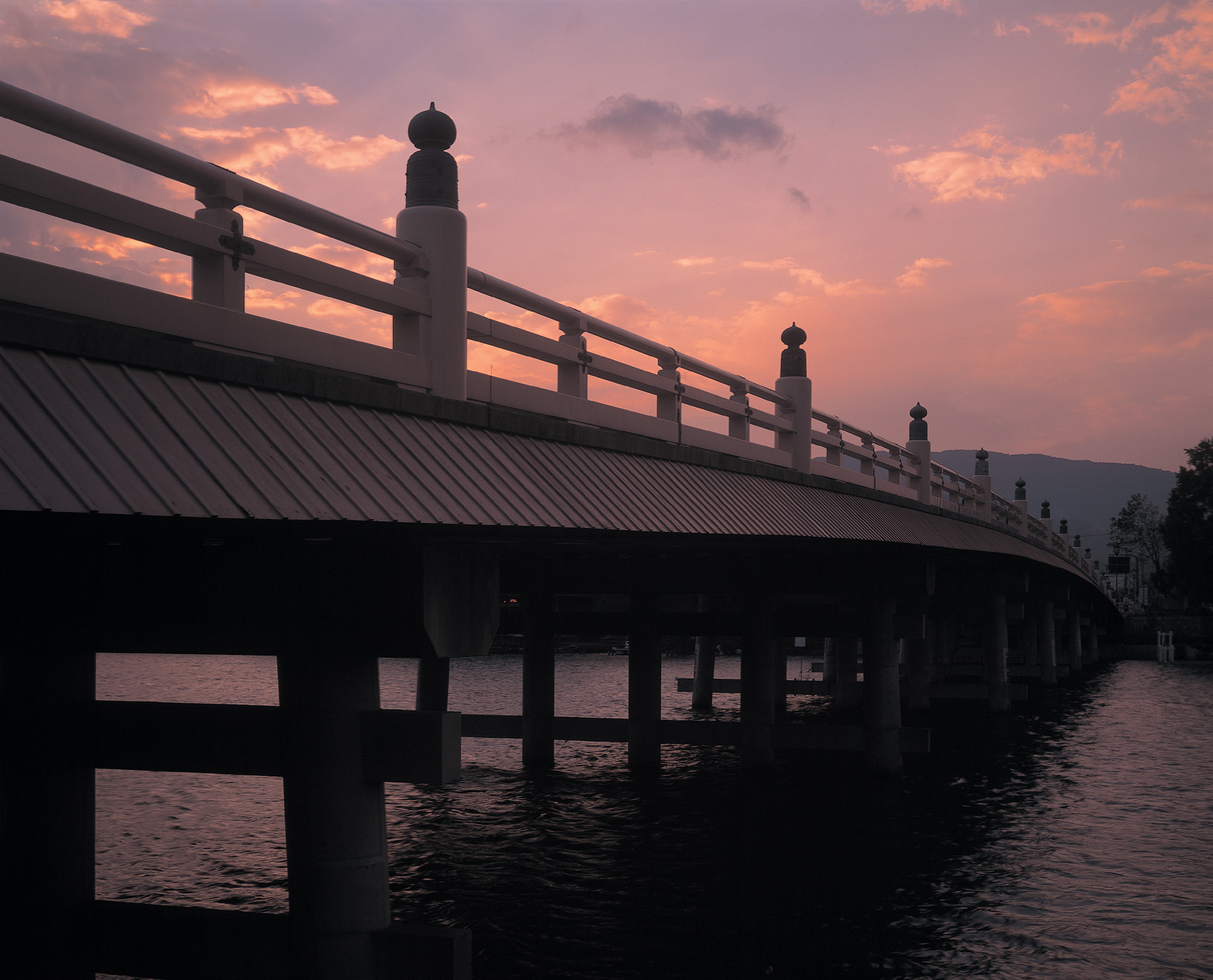 瀬田の唐橋 瀬田夕照（近江八景）