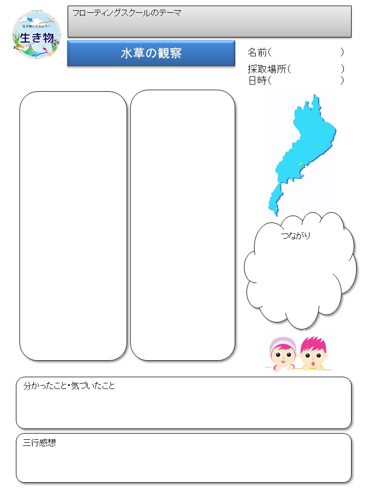水草の観察ワークシート